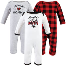 Hudson Baby Girls Unisex Cotton Coveralls  Buffalo Plaid Family  0-3 Months  Buffalo Plaid Family  0-3 Months US
