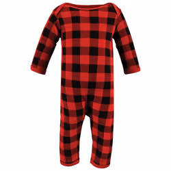 Hudson Baby Girls Unisex Cotton Coveralls  Buffalo Plaid Family  18-24 Months  Buffalo Plaid Family  18-24 Months US