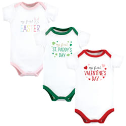 Hudson Baby 10112580_GIRLFIRSTVALENTINEEASTER_3-6M baby bodysuit/one-piece
