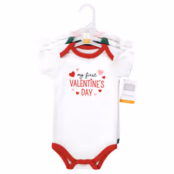 Hudson Baby 10112580_GIRLFIRSTVALENTINEEASTER_3-6M baby bodysuit/one-piece