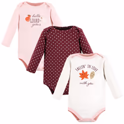 Hudson Baby Unisex Baby Cotton Long-Sleeve Bodysuits Fall 0-3 Months