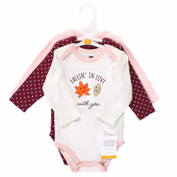 Hudson Baby Unisex Baby Cotton Long-Sleeve Bodysuits  Fall  9-12 Months