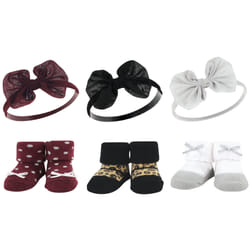 Hudson Baby 10713573_BURGUNDYLEOPARD_ONESIZE clothing variety pack
