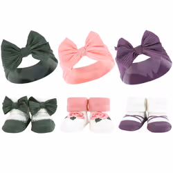 Hudson Baby 10413576_PURPLEGREEN_ONESIZE, Hat, Socks, Female, Child, One Size