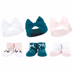 Hudson Baby 10713577_TEALPINK_ONESIZE, Hat, Socks, Female, Child, One Size