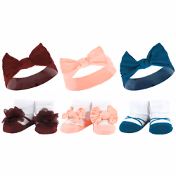 Hudson Baby 10713582_BURGUNDYTEAL_ONESIZE, Hat, Socks, Female, Child, One Size