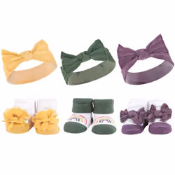 Hudson Baby 10413584_PURPLEGREEN_ONESIZE, Hat, Socks, Female, Child, One Size