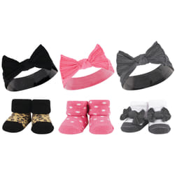 Hudson Baby 10713585_BLACKWILDROSELEOPARD_ONESIZE clothing variety pack