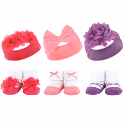 Hudson Baby 10413593_PINKPURPLE_ONESIZE, Hat, Socks, Female, Child, One Size