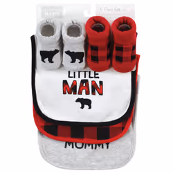 Hudson Baby 10513701_BUFFALOPLAIDFAMILY_0-9M baby bib