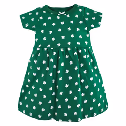 Hudson Baby baby girls Hudson Infant Girl Cotton Dresses  St Patricks Rainbow  6-9 Months Casual Dress  St Patricks Rainbow  Months US