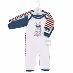 Hudson Baby 10114278_FRENCHDOG_3-6M baby bodysuit/one-piece