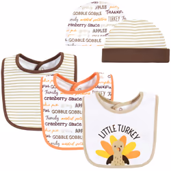Hudson Baby 11114436_LITTLETURKEY_ONESIZE, Dribble/bandana bib, Unisex, Baby (0 - 2 years), One Size