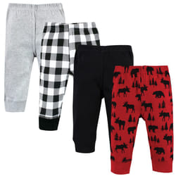 Hudson Baby Unisex Baby Cotton Pants and Leggings  Red Moose Bear  5 Toddler