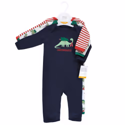 Hudson Baby 10115319_CHRISTMASAURUS_0-3M baby bodysuit/one-piece