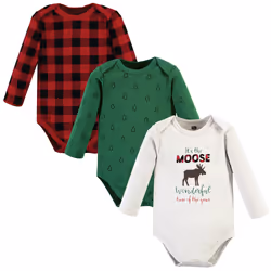 Hudson Baby 11115397_MOOSEWONDERFULTIME_9-12M, Bodysuit, Male, Long sleeve, 9-12 M, Baby (0 - 2 years)