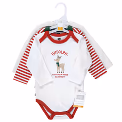 Hudson Baby 11115404_RUDOLPHREINDEER_6-9M baby bodysuit/one-piece