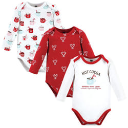 Hudson Baby Unisex Baby Cotton Long-Sleeve Bodysuits  Hot Cocoa  6-9 Months