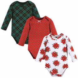 Hudson Baby 11115447_POINSETTIA_0-3M, Bodysuit, Female, Long sleeve, 0-3 M, Baby (0 - 2 years)