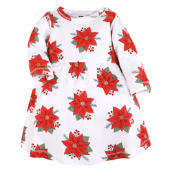 Hudson Baby 10115500_POINSETTIADOT_3-6M dress
