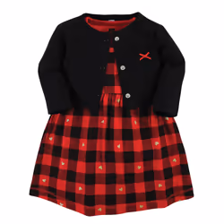 Hudson Baby 10115539_GOLDHEARTBUFFALOPLAID_0-3M, Baby (0 - 2 years), Female, 0-3 M
