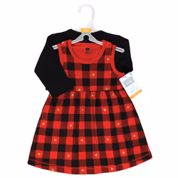 Hudson Baby 10115539_GOLDHEARTBUFFALOPLAID_0-3M dress