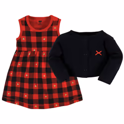 Hudson Baby 10115539_GOLDHEARTBUFFALOPLAID_0-3M dress