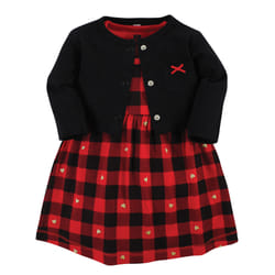 Hudson Baby 10115539_GOLDHEARTBUFFALOPLAID_3-6M dress