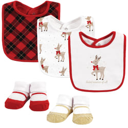 Hudson Baby 10515675_FANCYRUDOLPH_ONESIZE baby bib