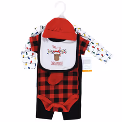 Hudson Baby 11115692_CHRISTMOOSE_6-9M clothing variety pack