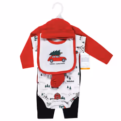Hudson Baby 10115712_CHRISTMASSCENE_6-9M clothing variety pack