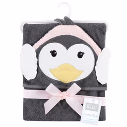 Hudson Baby 10316426_EARMUFFPENGUIN_ONESIZE baby towel Cotton