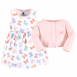 Hudson Baby 10116643_PASTELBUTTERFLY_0-3M, Baby (0 - 2 years), Female, 0-3 M