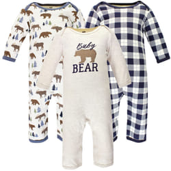 Hudson Baby Girls Cotton Coveralls Rompers  Moose Bear  0-3 Months US