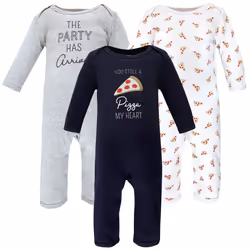 Hudson Baby baby girls Cotton Coveralls Rompers Pizza 0-3 Months US