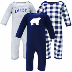 Hudson Baby baby girls Cotton Coveralls Rompers Polar Bear 0-3 Month