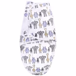 Hudson Baby Unisex Baby Quilted Cotton Swaddle Wrap 3pk  Pink Safari