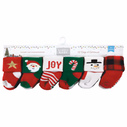 Hudson Baby 10717874_12DAYSOFCHRISTMASSANTA_12-24M sock Male