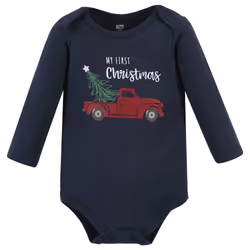 Hudson Baby 10118343_BOYHOLIDAYVILLAGE_6-9M baby bodysuit/one-piece
