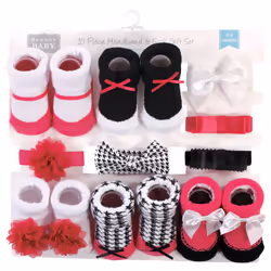 Hudson Baby 10118399_DKPINKBLACK_ONESIZE clothing variety pack