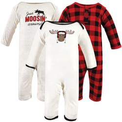 Hudson Baby Girls Unisex Cotton Coveralls  Winter Moose  6-9 Months  Winter Moose  6-9 Months US