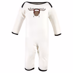 Hudson Baby Girls Unisex Cotton Coveralls  Winter Moose  6-9 Months  Winter Moose  6-9 Months US