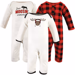 Hudson Baby Girls Unisex Cotton Coveralls Winter Moose 9-12 Months Winter Moose 9-12 Months US