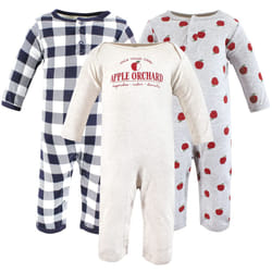 Hudson Baby Unisex Baby Cotton Coveralls  Apple Orchard  6-9 Months