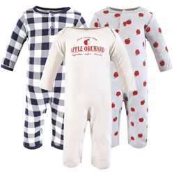 Hudson Baby Unisex Baby Cotton Coveralls  Apple Orchard  12-18 Months