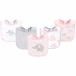 Hudson Baby 10519615_PINKGRAYELEPHANT_ONESIZE, Female, Baby (0 - 2 years), One Size, Cotton