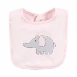 Hudson Baby 10519615_PINKGRAYELEPHANT_ONESIZE baby bib Cotton