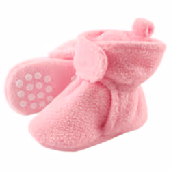 Luvable Friends 10821148_Lt.Pink_6-12, Booties, Female, Baby (0 - 2 years), 6-12 M