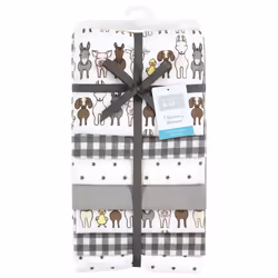Hudson Baby 10221438_FARMFRIENDSGREY_ONESIZE baby blanket Boy/Girl