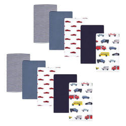 Hudson Baby Unisex Baby Cotton Flannel Burp Cloths  Going Places 10 Pack  One Size